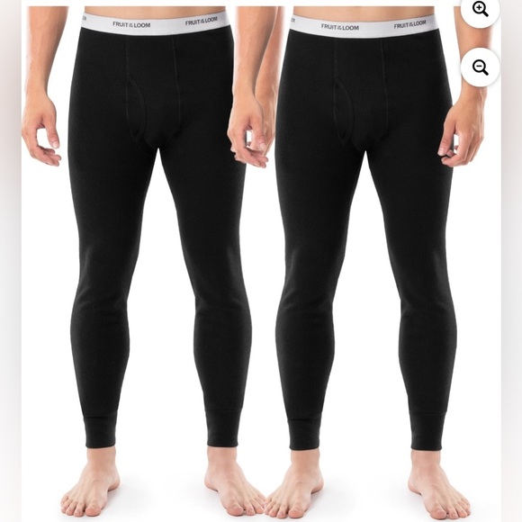 Fruit of the Loom Men's Thermal Waffle Underwear Bottom, 2-Pack - Picture 1 of 7